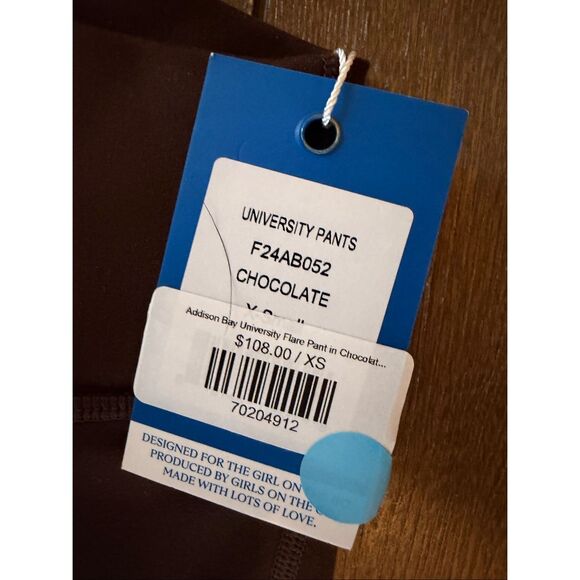 NWT Addison Bay University Flare Pant in Chocolate Size XS - Picture 5 of 8